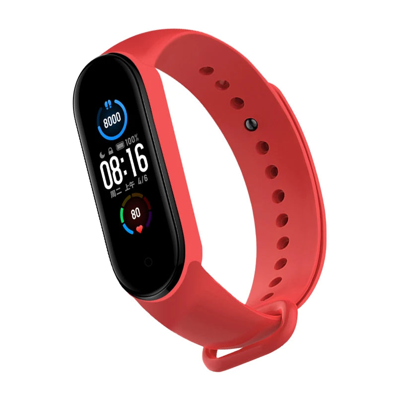 Pulseira de silicone pulseiras de pulso miband 3 4 band5 band6 acessórios