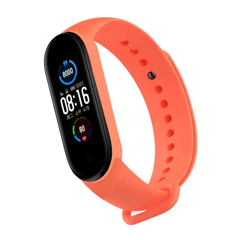 Pulseira de silicone pulseiras de pulso miband 3 4 band5 band6 acessórios