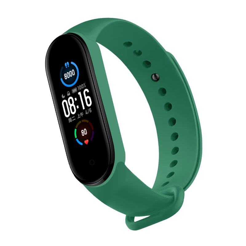 Pulseira de silicone pulseiras de pulso miband 3 4 band5 band6 acessórios